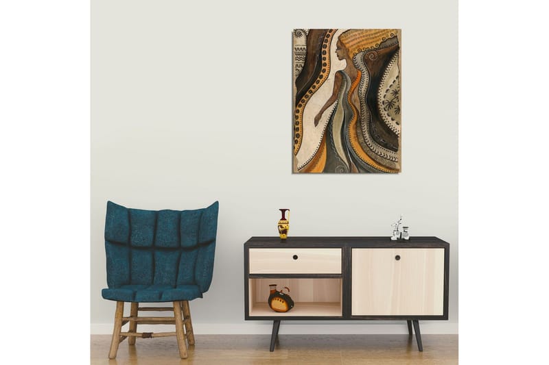 Canvasbilde Dekorativ - Flerfarget - Interiør - Maleri & posters - Lerretsbilder