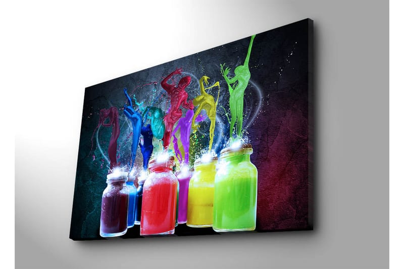 Canvasbilde Dekorativ - Flerfarget - Interiør - Maleri & posters - Lerretsbilder