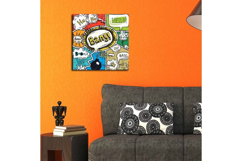 Canvasbilde Dekorativ - Flerfarget - Interiør - Maleri & posters - Lerretsbilder