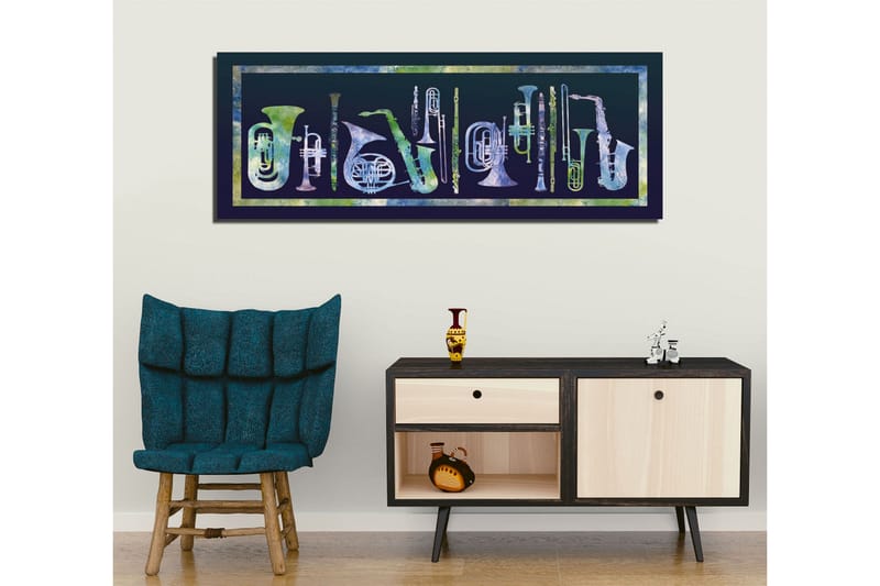 Canvasbilde Dekorativ - Flerfarget - Interiør - Maleri & posters - Lerretsbilder