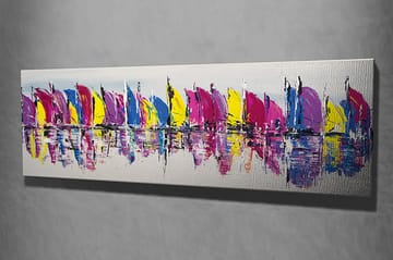 Canvasbilde Dekorativ - Flerfarget - Interiør - Maleri & posters - Lerretsbilder