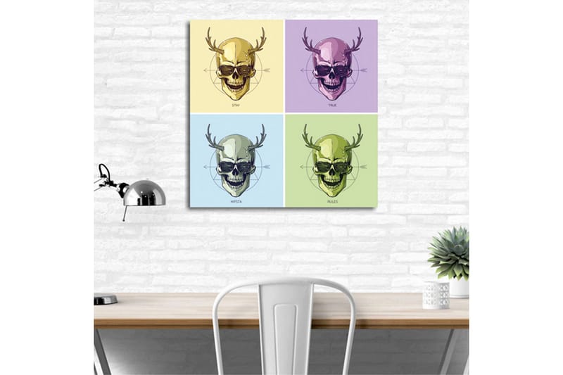 Canvasbilde Dekorativ - Flerfarget - Interiør - Maleri & posters - Lerretsbilder