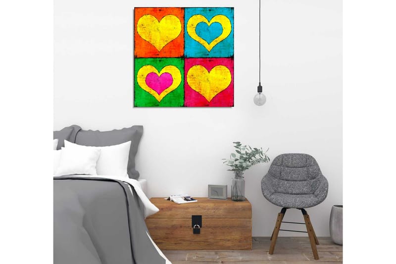 Canvasbilde Dekorativ - Flerfarget - Interiør - Maleri & posters - Lerretsbilder