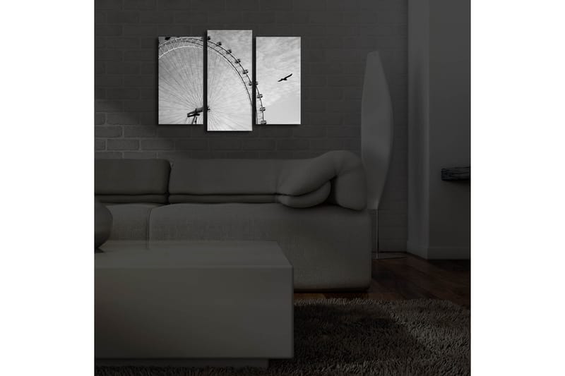 Canvasbilde Dekorativ LED-belysning 3 Deler - Flerfarget - Interiør - Maleri & posters - Lerretsbilder