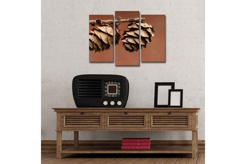 Canvasbilde Dekorativ LED-belysning 3 Deler - Flerfarget - Interiør - Maleri & posters - Lerretsbilder