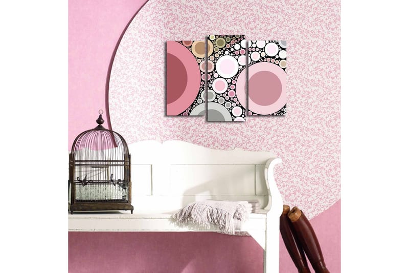 Canvasbilde Dekorativ LED-belysning 3 Deler - Flerfarget - Interiør - Maleri & posters - Lerretsbilder