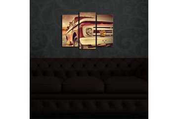 Canvasbilde Dekorativ LED-belysning 3 Deler - Flerfarget - Interiør - Maleri & posters - Lerretsbilder