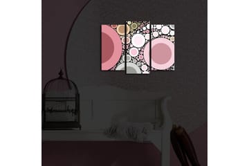 Canvasbilde Dekorativ LED-belysning 3 Deler - Flerfarget - Interiør - Maleri & posters - Lerretsbilder