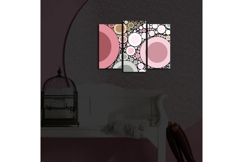Canvasbilde Dekorativ LED-belysning 3 Deler - Flerfarget - Interiør - Maleri & posters - Lerretsbilder