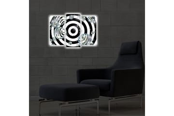 Canvasbilde Dekorativ LED-belysning 3 Deler - Flerfarget - Interiør - Maleri & posters - Lerretsbilder