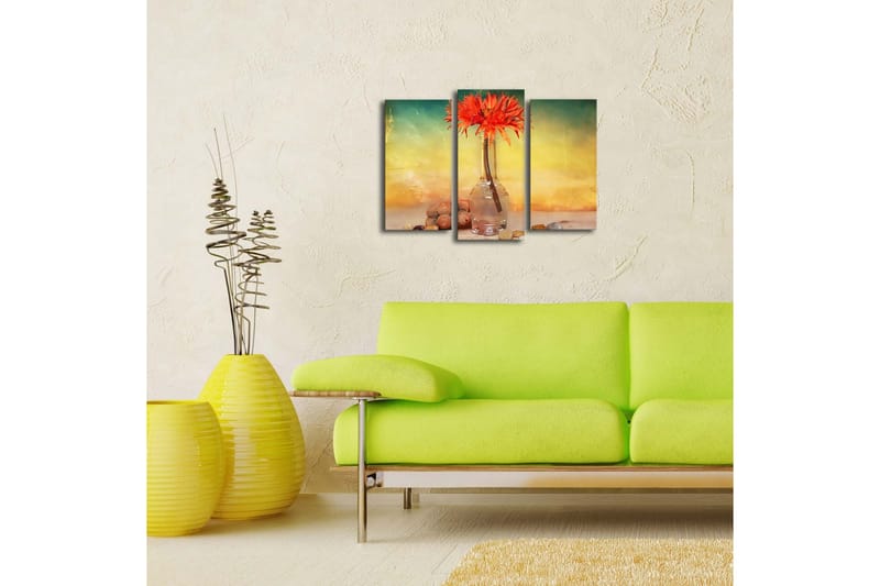 Canvasbilde Dekorativ LED-belysning 3 Deler - Flerfarget - Interiør - Maleri & posters - Lerretsbilder