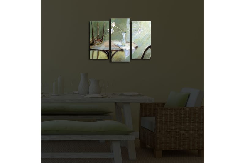 Canvasbilde Dekorativ LED-belysning 3 Deler - Flerfarget - Interiør - Maleri & posters - Lerretsbilder
