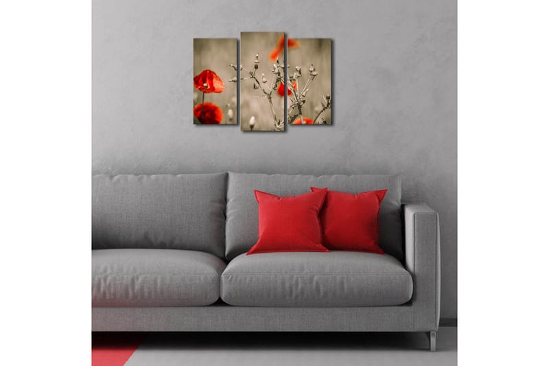 Canvasbilde Dekorativ LED-belysning 3 Deler - Flerfarget - Interiør - Maleri & posters - Lerretsbilder