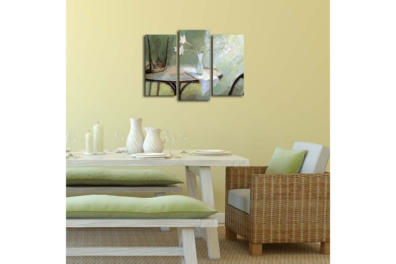 Canvasbilde Dekorativ LED-belysning 3 Deler - Flerfarget - Interiør - Maleri & posters - Lerretsbilder
