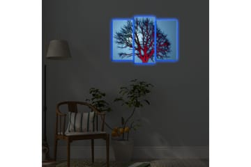 Canvasbilde Dekorativ LED-belysning 3 Deler - Flerfarget - Interiør - Maleri & posters - Lerretsbilder