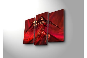 Canvasbilde Dekorativ LED-belysning 3 Deler - Flerfarget - Interiør - Maleri & posters - Lerretsbilder
