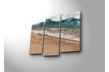 Canvasbilde Dekorativ LED-belysning 3 Deler - Flerfarget - Interiør - Maleri & posters - Lerretsbilder