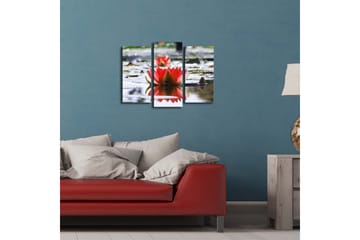 Canvasbilde Dekorativ LED-belysning 3 Deler - Flerfarget - Interiør - Maleri & posters - Lerretsbilder