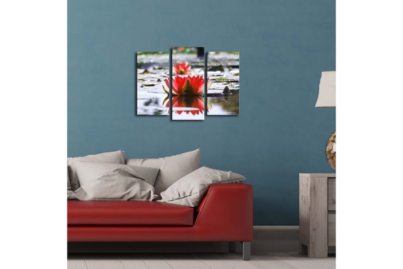 Canvasbilde Dekorativ LED-belysning 3 Deler - Flerfarget - Interiør - Maleri & posters - Lerretsbilder