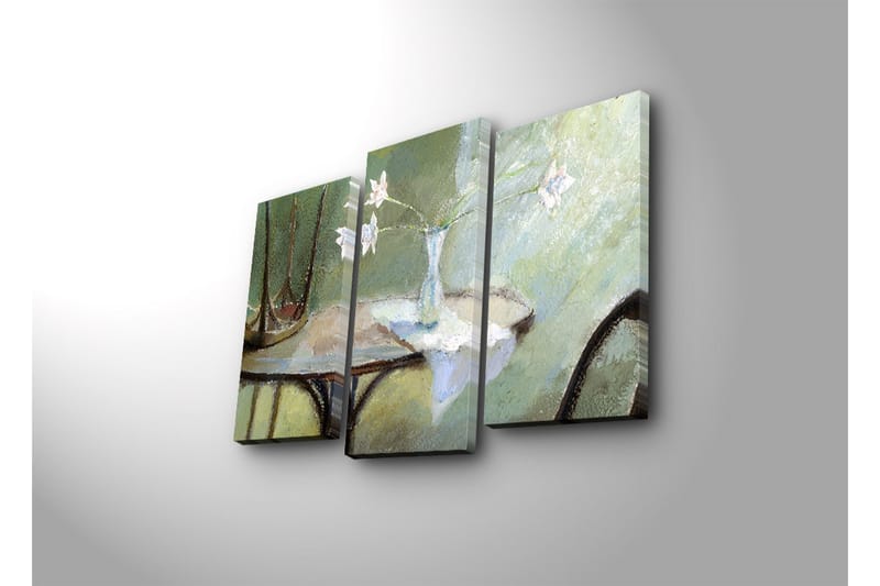 Canvasbilde Dekorativ LED-belysning 3 Deler - Flerfarget - Interiør - Maleri & posters - Lerretsbilder