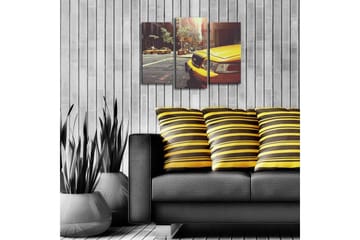 Canvasbilde Dekorativ LED-belysning 3 Deler - Flerfarget - Interiør - Maleri & posters - Lerretsbilder