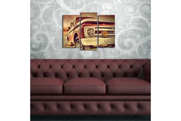 Canvasbilde Dekorativ LED-belysning 3 Deler - Flerfarget - Interiør - Maleri & posters - Lerretsbilder