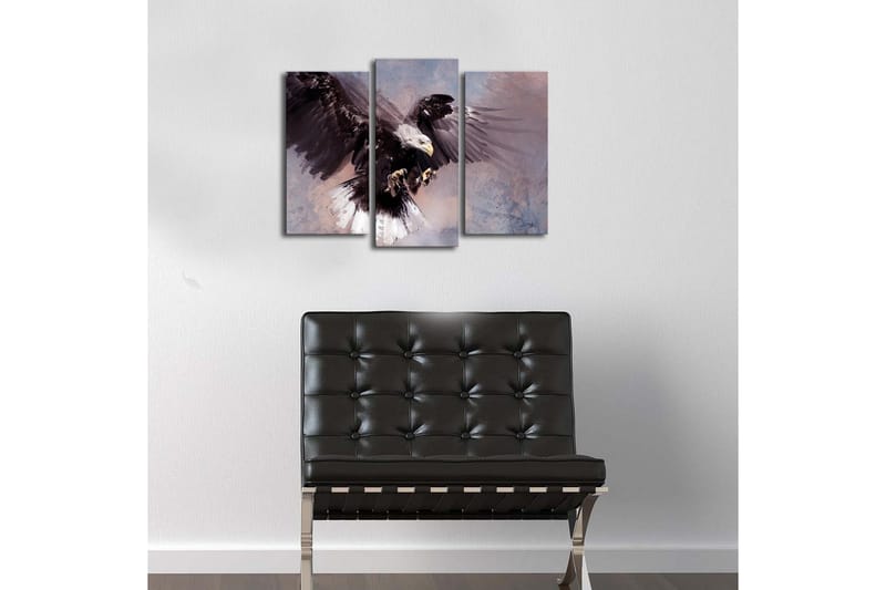 Canvasbilde Dekorativ LED-belysning 3 Deler - Flerfarget - Interiør - Maleri & posters - Lerretsbilder