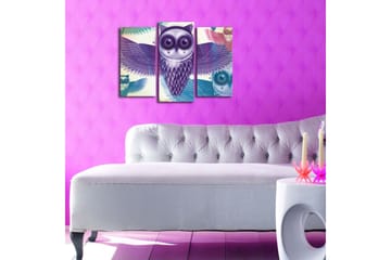 Canvasbilde Dekorativ LED-belysning 3 Deler - Flerfarget - Interiør - Maleri & posters - Lerretsbilder