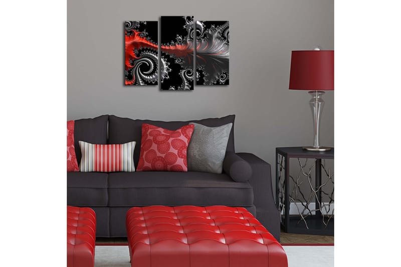 Canvasbilde Dekorativ LED-belysning 3 Deler - Flerfarget - Interiør - Maleri & posters - Lerretsbilder
