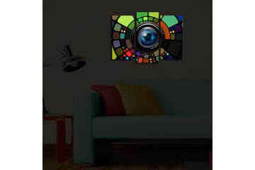 Canvasbilde Dekorativ LED-belysning 3 Deler - Flerfarget - Interiør - Maleri & posters - Lerretsbilder