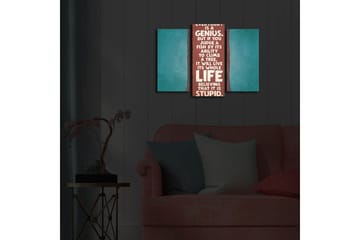 Canvasbilde Dekorativ LED-belysning 3 Deler - Flerfarget - Interiør - Maleri & posters - Lerretsbilder