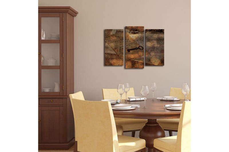 Canvasbilde Dekorativ LED-belysning 3 Deler - Flerfarget - Interiør - Maleri & posters - Lerretsbilder