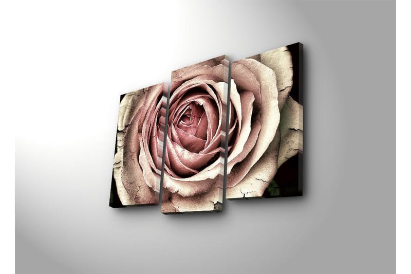 Canvasbilde Dekorativ LED-belysning 3 Deler - Flerfarget - Interiør - Maleri & posters - Lerretsbilder