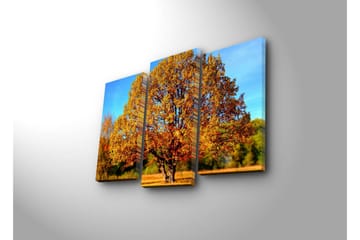 Canvasbilde Dekorativ LED-belysning 3 Deler - Flerfarget - Interiør - Maleri & posters - Lerretsbilder