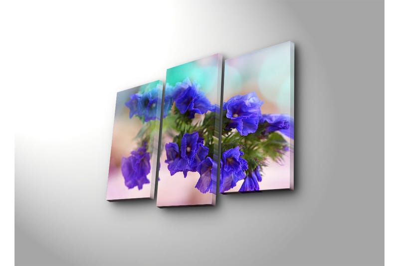 Canvasbilde Dekorativ LED-belysning 3 Deler - Flerfarget - Interiør - Maleri & posters - Lerretsbilder