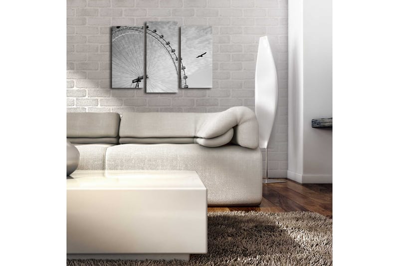 Canvasbilde Dekorativ LED-belysning 3 Deler - Flerfarget - Interiør - Maleri & posters - Lerretsbilder