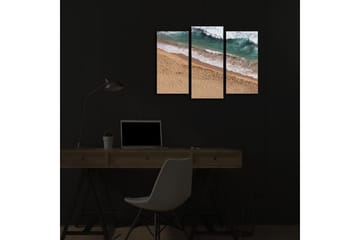 Canvasbilde Dekorativ LED-belysning 3 Deler - Flerfarget - Interiør - Maleri & posters - Lerretsbilder
