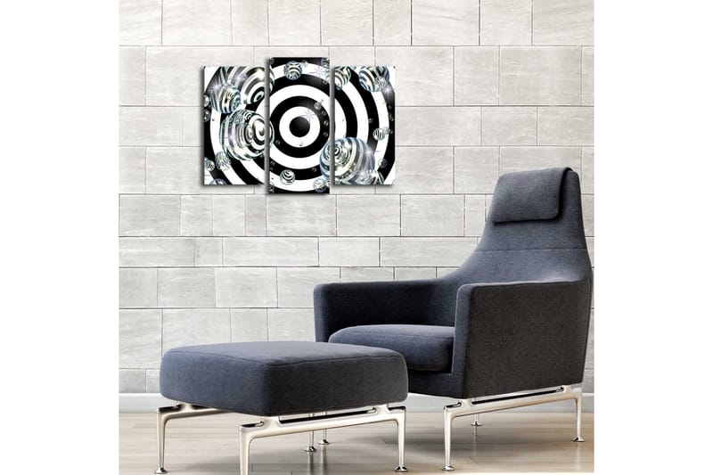 Canvasbilde Dekorativ LED-belysning 3 Deler - Flerfarget - Interiør - Maleri & posters - Lerretsbilder