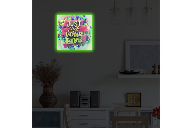 Canvasbilde Dekorativ LED-belysning - Flerfarget - Interiør - Maleri & posters - Lerretsbilder