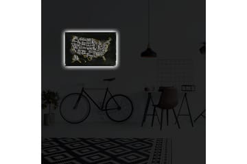 Canvasbilde Dekorativ LED-belysning - Flerfarget - Interiør - Maleri & posters - Lerretsbilder