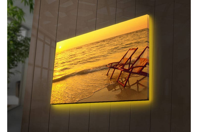 Canvasbilde Dekorativ LED-belysning - Flerfarget - Interiør - Maleri & posters - Lerretsbilder