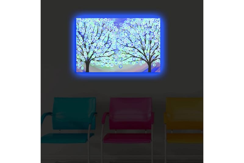 Canvasbilde Dekorativ LED-belysning - Flerfarget - Interiør - Maleri & posters - Lerretsbilder