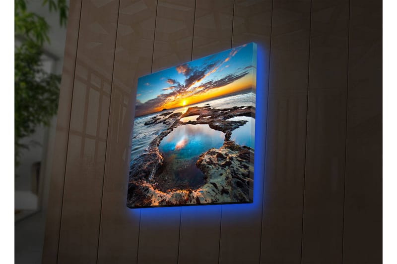 Canvasbilde Dekorativ LED-belysning - Flerfarget - Interiør - Maleri & posters - Lerretsbilder