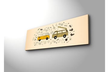 Canvasbilde Dekorativ LED-belysning - Flerfarget - Interiør - Maleri & posters - Lerretsbilder