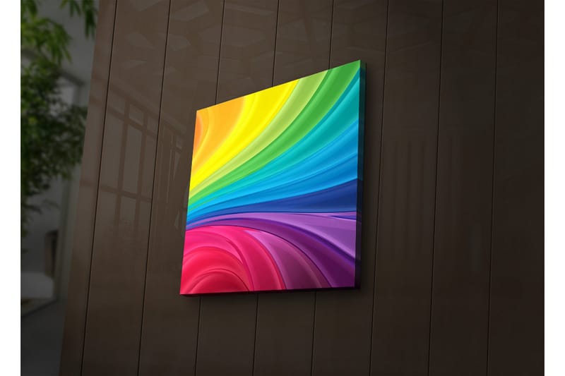 Canvasbilde Dekorativ LED-belysning - Flerfarget - Interiør - Maleri & posters - Lerretsbilder