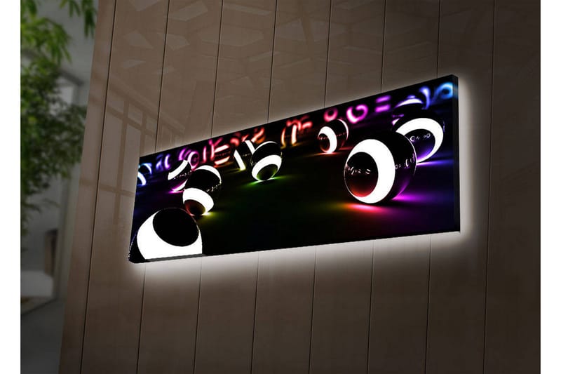 Canvasbilde Dekorativ LED-belysning - Flerfarget - Interiør - Maleri & posters - Lerretsbilder