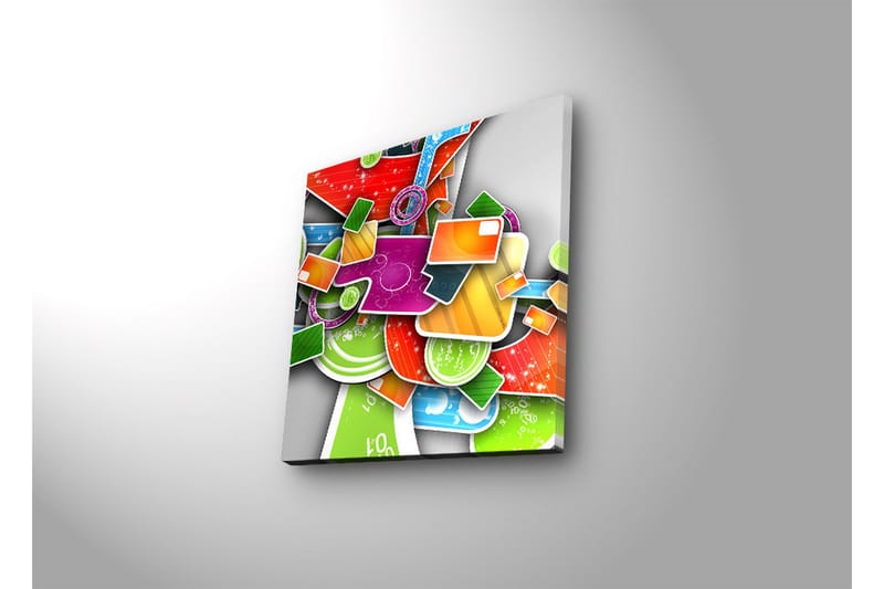 Canvasbilde Dekorativ LED-belysning - Flerfarget - Interiør - Maleri & posters - Lerretsbilder