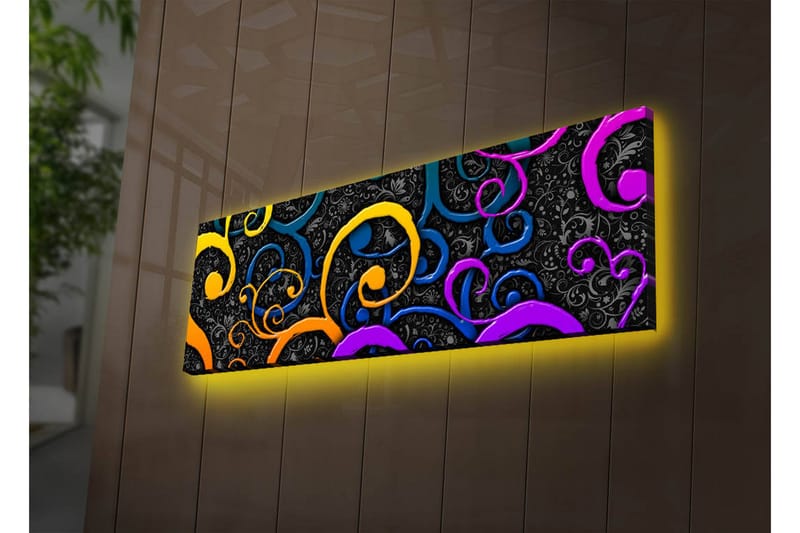 Canvasbilde Dekorativ LED-belysning - Flerfarget - Interiør - Maleri & posters - Lerretsbilder