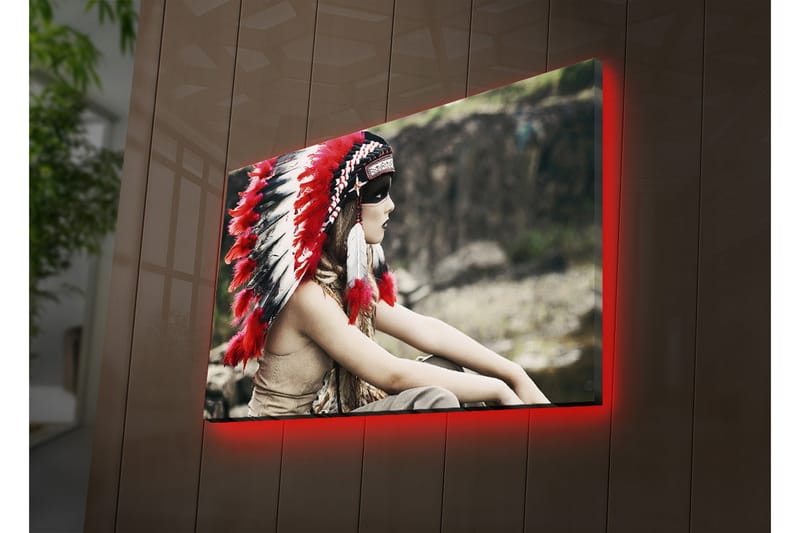 Canvasbilde Dekorativ LED-belysning - Flerfarget - Interiør - Maleri & posters - Lerretsbilder
