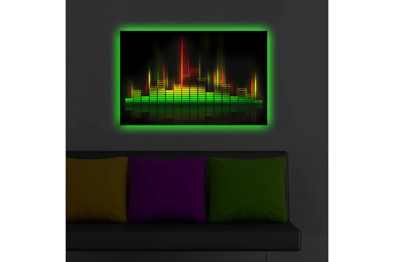 Canvasbilde Dekorativ LED-belysning - Flerfarget - Interiør - Maleri & posters - Lerretsbilder